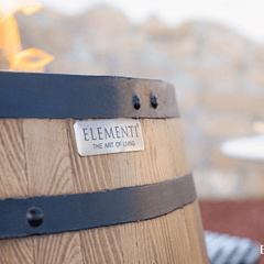 Elementi Redwood Napa Fire Pit Column Barrel Table - Pristine Home & Wellness
