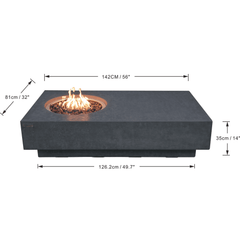 Elementi Metropolis Fire Pit Table - Pristine Home & Wellness