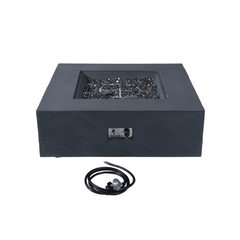 Elementi Plus Slate Black Roraima Sandstone Fire Pit Table - Pristine Home & Wellness
