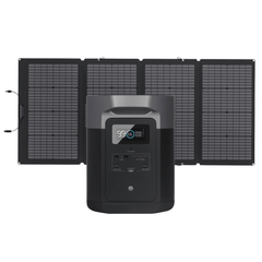 EcoFlow Delta Max 1600 Portable Power Station + Foldable 220W Bifacial Solar Panel Bundle - Pristine Home & Wellness