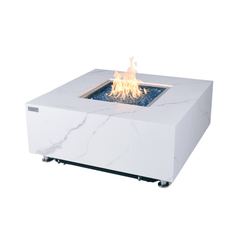 Elementi Plus Bianco White Bianco Porcelain Fire Pit Table - Pristine Home & Wellness