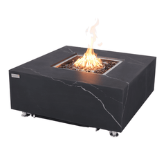 Elementi Plus Bulgaria Black Sofia Porcelain Fire Pit Table - Pristine Home & Wellness