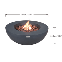 Elementi Lunar Bowl Fire Pit Table - Pristine Home & Wellness