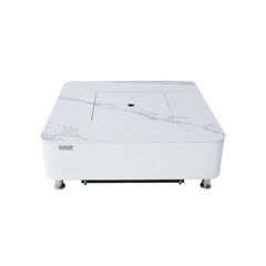 Elementi Plus Blanco White Annecy Porcelain Top Fire Pit Table - Pristine Home & Wellness