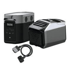 EcoFlow Wave 2 Portable AC with Heater + Delta Max 2000 Portable Power Station + XT150 Cable Bundle