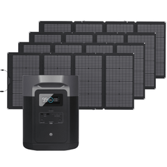 EcoFlow Delta Max 1600 Portable Power Station + 4 Foldable 220W Bifacial Solar Panel Bundles - Pristine Home & Wellness