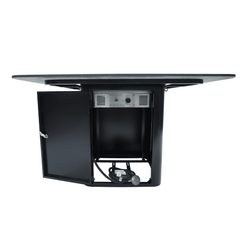 Elementi Plus Bulgaria Black Brugge Porcelain Fire Pit Dining Table - Propane Fuel - Pristine Home & Wellness