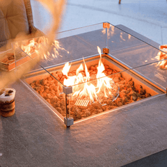 Elementi Birmingham Fire Pit Dining Table - Propane Fuel - Pristine Home & Wellness