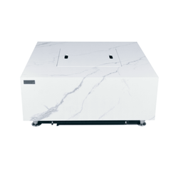 Elementi Plus Bianco White Bianco Porcelain Fire Pit Table - Pristine Home & Wellness