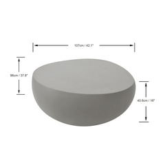 Elementi Home Ikaria Cobble Coffee Table - Pristine Home & Wellness