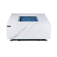 Elementi Plus Bianco White Bianco Porcelain Fire Pit Table - Pristine Home & Wellness