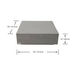 Elementi Home Colorado Large Square Coffee Table - Pristine Home & Wellness