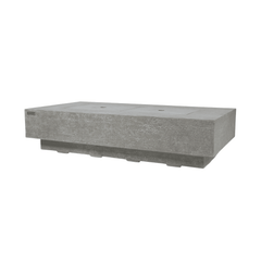 Elementi Plus Light Gray Riviera Sandstone Fire Pit Table - Pristine Home & Wellness