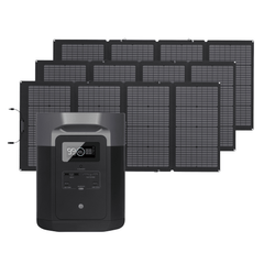Ecoflow Delta Max 2000 Portable Power Station + 3 Foldable 220W Bifacial Solar Panel Bundle - Pristine Home & Wellness