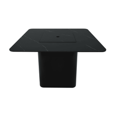 Elementi Plus Bulgaria Black Brugge Porcelain Fire Pit Dining Table - Propane Fuel - Pristine Home & Wellness