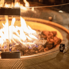 Elementi Redwood Lafite Barrel Fire Pit Table - Propane Fuel - Pristine Home & Wellness