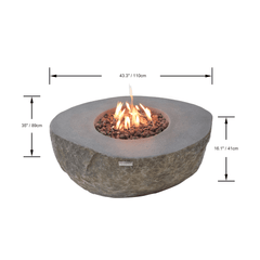 Elementi Boulder Fire Pit Table - Pristine Home & Wellness