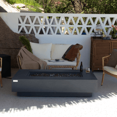 Elementi Plus Dark Gray Positano Sandstone Fire Pit Table - Pristine Home & Wellness