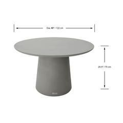 Elementi Home Space Gray Rio Round Dining Table - Pristine Home & Wellness