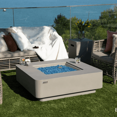 Elementi Plus Light Gray Lucerne Fire Pit Table - Pristine Home & Wellness