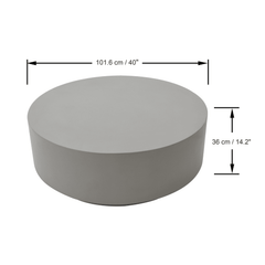 Elementi Home Rome Large Round Coffee Table - Pristine Home & Wellness