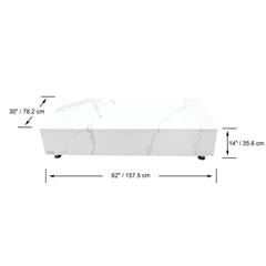 Elementi Home Sofia Rectangular Concrete Coffee Table - Pristine Home & Wellness