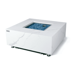 Elementi Plus Bianco White Bianco Porcelain Fire Pit Table - Pristine Home & Wellness