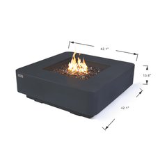 Elementi Plus Dark Gray Bergamo Fire Pit Table - Pristine Home & Wellness
