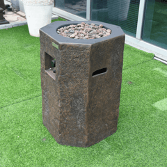 Modeno Basalt Column Fire Pit - Propane Fuel - Pristine Home & Wellness