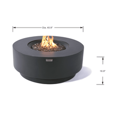 Elementi Plus Dark Gray Nimes Fire Pit Table - Pristine Home & Wellness
