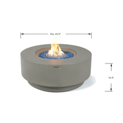 Elementi Plus Light Gray Colosseo Fire Pit Table - Pristine Home & Wellness