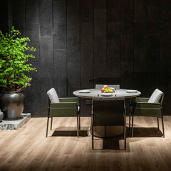 Elementi Home Space Gray Rio Round Dining Table - Pristine Home & Wellness