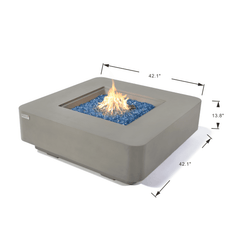 Elementi Plus Light Gray Lucerne Fire Pit Table - Pristine Home & Wellness