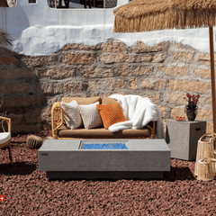 Elementi Plus Light Gray Monte Carlo Fire Pit Table - Pristine Home & Wellness