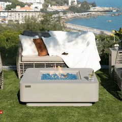 Elementi Plus Light Gray Lucerne Fire Pit Table - Pristine Home & Wellness
