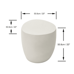 Elementi Home Ikaria Cobble Side Table - Pristine Home & Wellness
