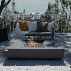 Elementi Plus Dark Gray Cannes Fire Pit Table - Pristine Home & Wellness