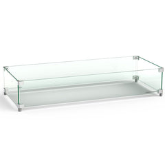 American Fyre Designs 8204-WG - Rectangular Glass Wind Guard For Firetable - Pristine Home & Wellness