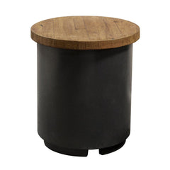 American Fyre Designs Reclaimed Wood Contempo Tank/End Table - Pristine Home & Wellness