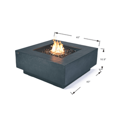 Elementi Plus Dark Gray Bergen Fire Pit Table - Pristine Home & Wellness