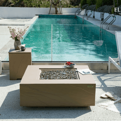 Elementi Plus Sunlight Yellow Uluru Sandstone Fire Pit Table - Pristine Home & Wellness