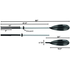Sea Eagle 2 Part AB252 5' Oars for PackFish7™ and Motormount Boats - AB252 - Pristine Home & Wellness