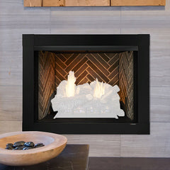 Monessen 42" Attribute Universal Circulating Vent-Free Firebox with Radiant Face and Multitonal Brown Reversible Interior Fiber Panels - Pristine Home & Wellness