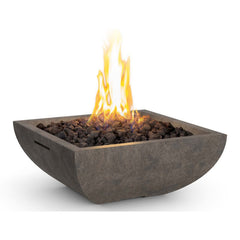 American Fyre Designs 30-inch Bordeaux Petite Square Concrete Gas Fire Bowl - Pristine Home & Wellness