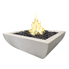 American Fyre Designs 30-inch Bordeaux Petite Square Concrete Gas Fire Bowl - Pristine Home & Wellness