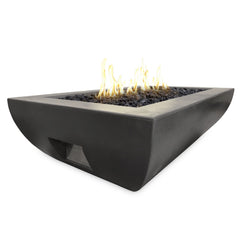American Fyre Designs 50-inch Bordeaux Rectangle Concrete Gas Fire Bowl - Pristine Home & Wellness
