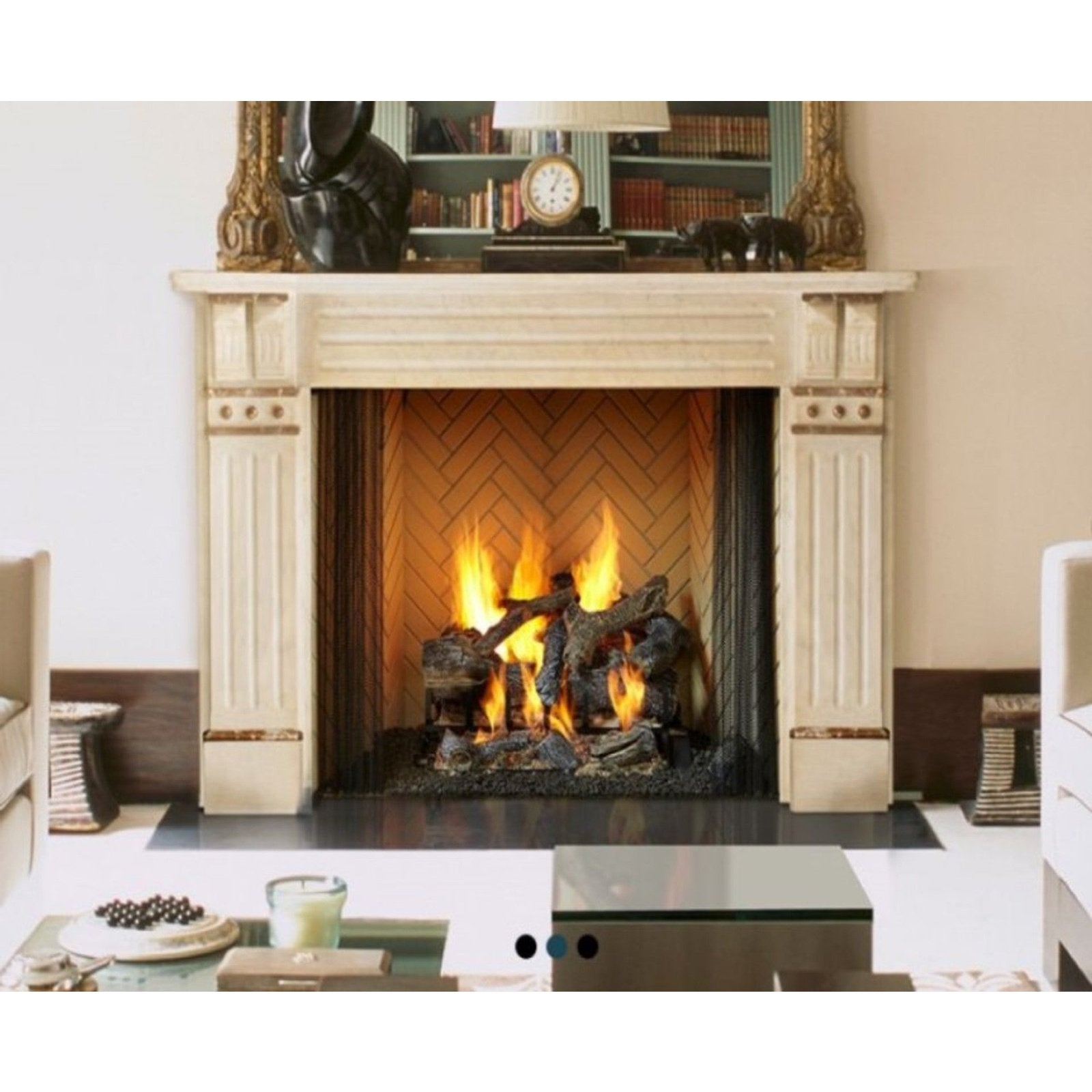 Majestic Ashland 50-inch Radiant Wood Burning Fireplace with Natural Gray Hearth Refractory - Pristine Home & Wellness