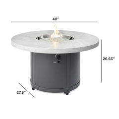 Outdoor Greatroom Company White Onyx Beacon Chat Height Fire Pit Table - Pristine Home & Wellness