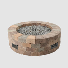 Outdoor Greatroom Company Bronson Block Round Gas Fire Pit Kit - Pristine Home & Wellness