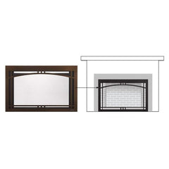 Majestic 30-inch Contemporary Arch Screen Front - New Bronze - CASFI30NB - Pristine Home & Wellness